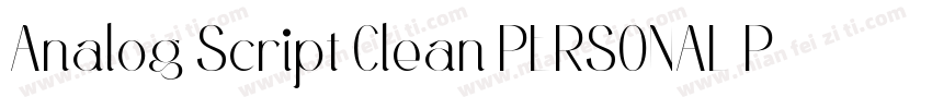 Analog Script Clean PERSONAL Person字体转换
